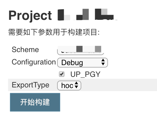 构建时参数选择